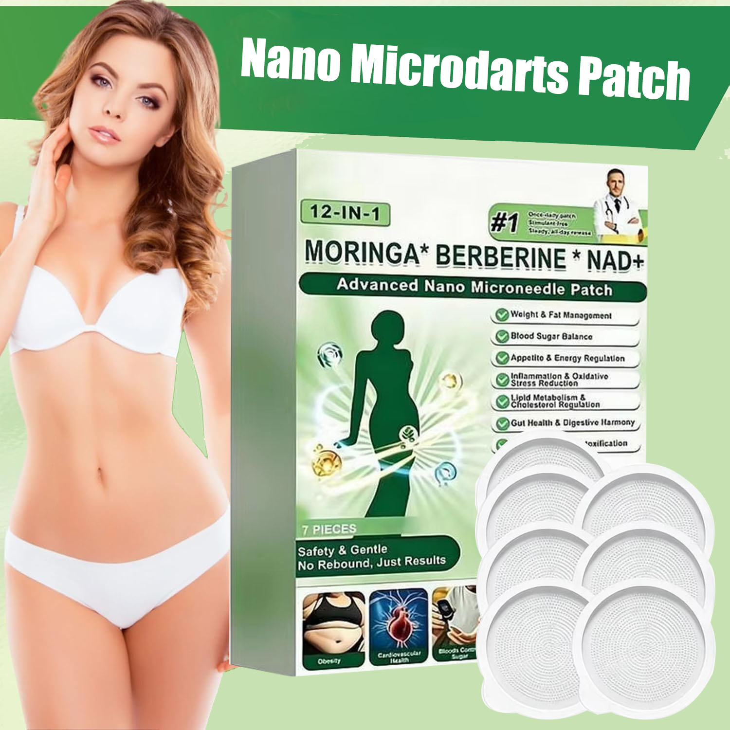 Xbody Health & Wellness Functional Integrative Medicine Office & Medical Spa - Adesivo Avançado de Nano Microagulhas para