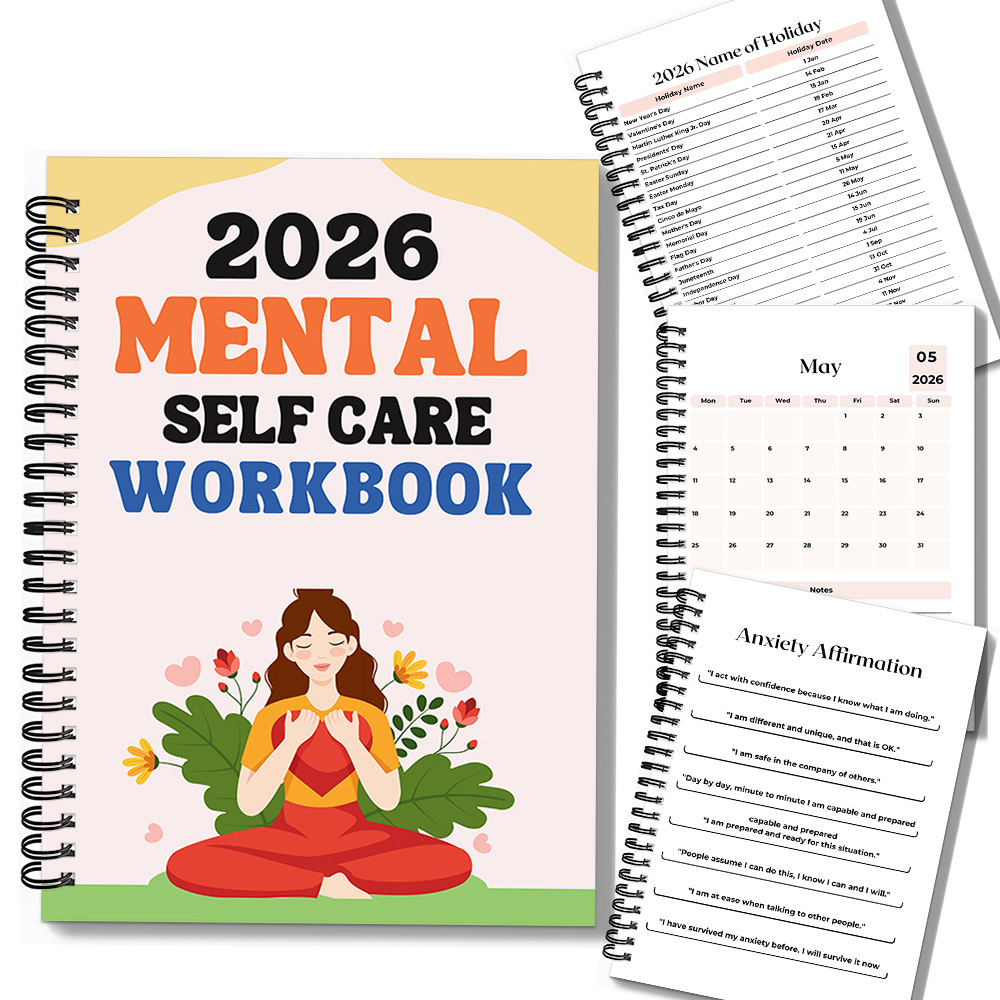 Health Wellness Mental Health - 1PC 2026 Caderno de Auto-Cuidado Mental: