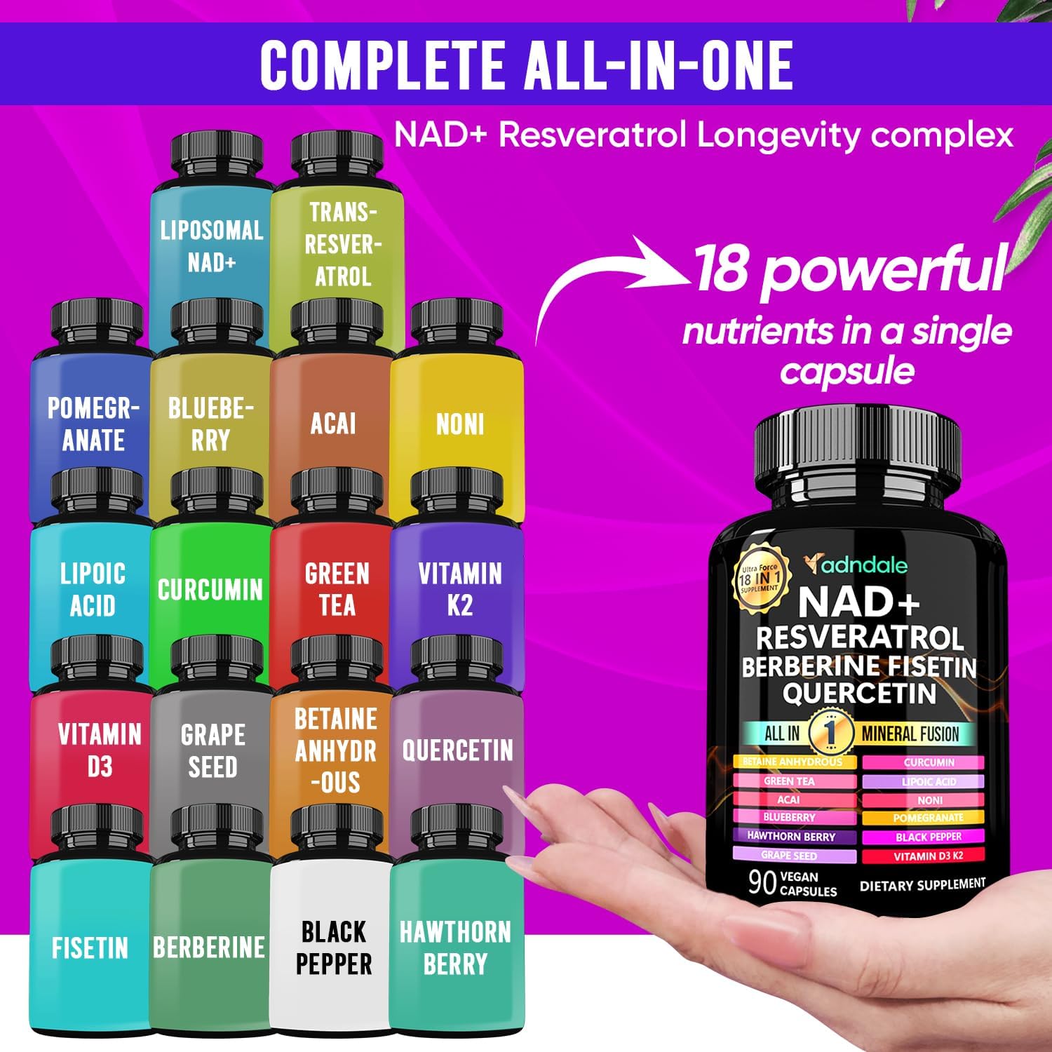 Suplemento NAD com 90 Cápsulas - Longevity Health & Wellness Hotel avaliação e preço