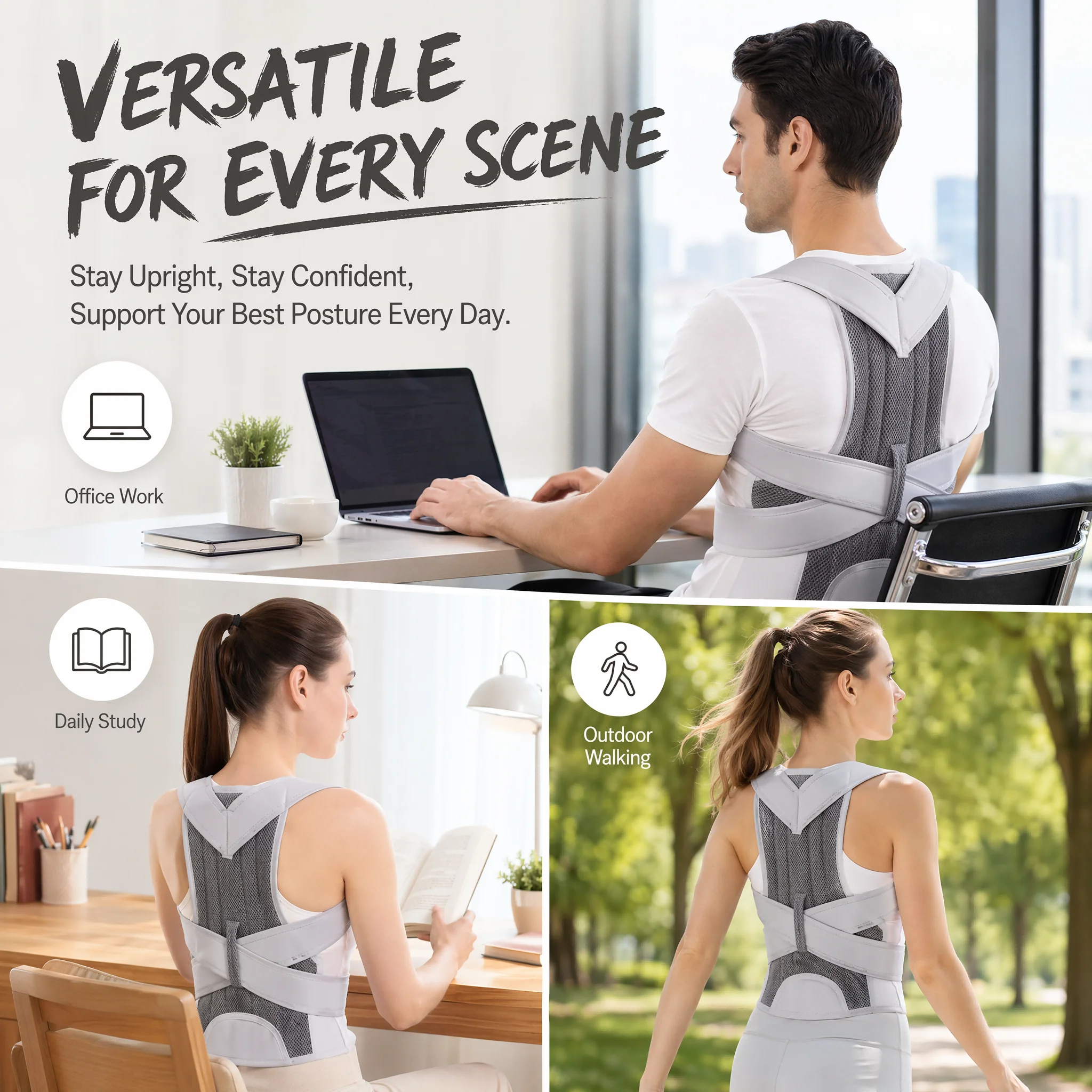 Novo Design Cinta Corretora de - Posture Corrector Back Brace avaliação e preço