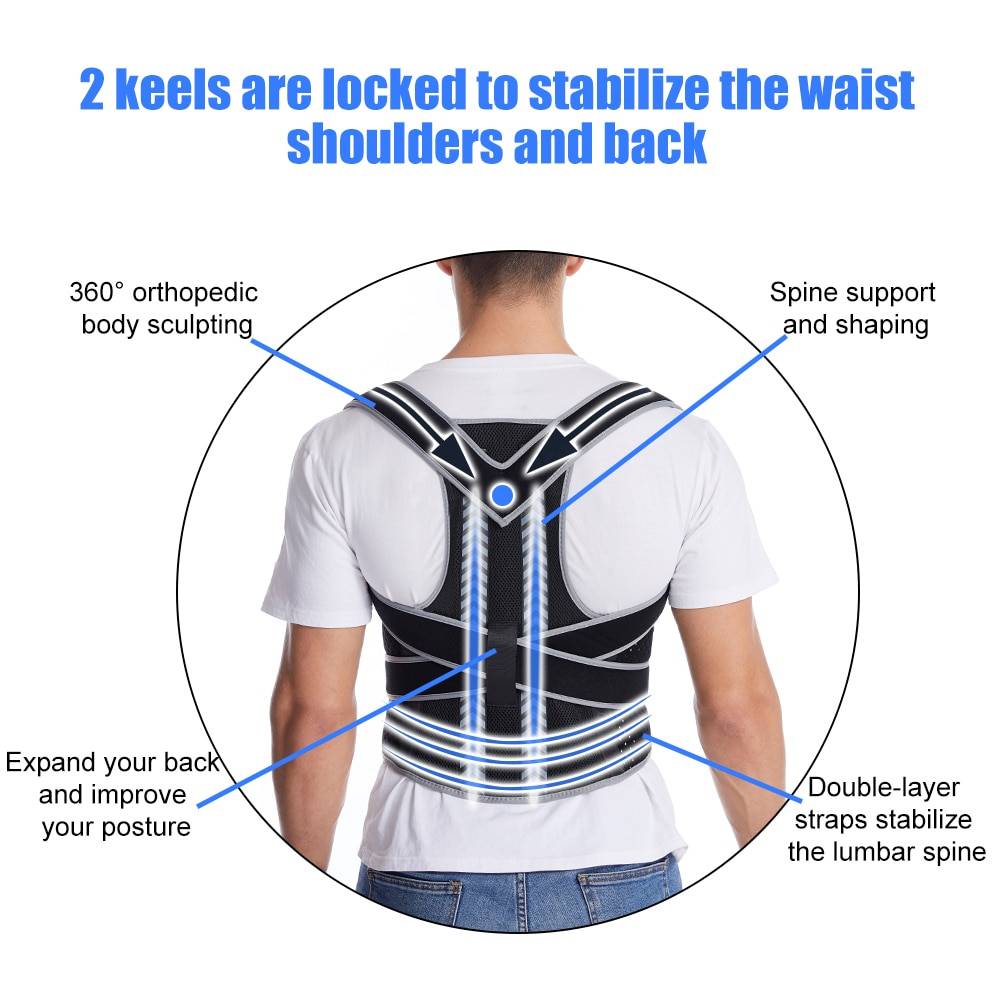 Corretor de postura traseira,  - Posture Corrector Back Brace avaliação e preço