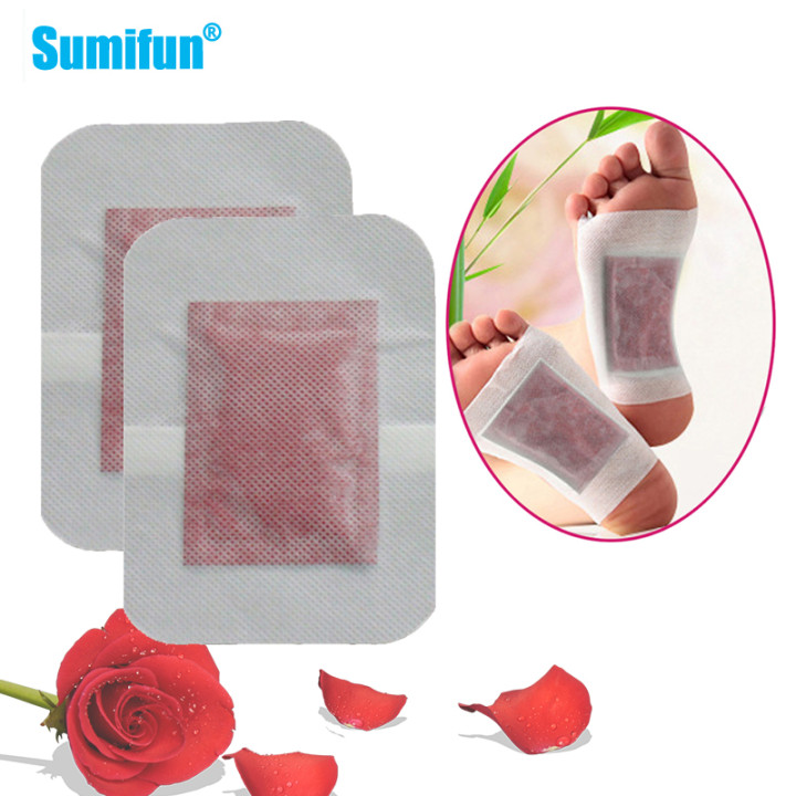 10 pçs erval rosa pé gesso det - Detox Foot Patch avaliação e preço